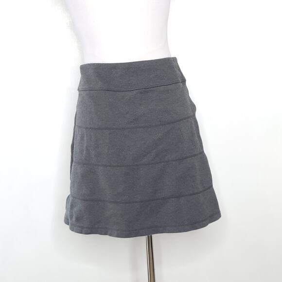 Athleta Strata Skirt A-Line Gray Cotton Zip Pockets Elastic Waist XS - Picture 4 of 12